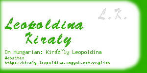 leopoldina kiraly business card
